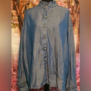 Time and Tru ruffled shirt